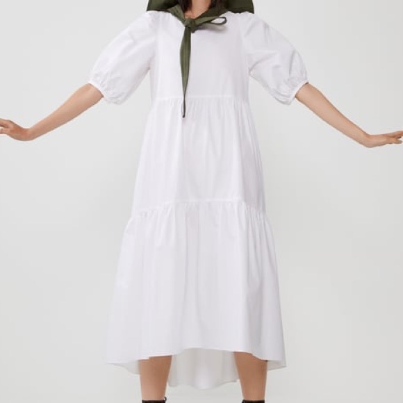 zara tiered maxi dress